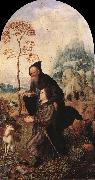 GOSSAERT, Jan (Mabuse) St Anthony with a Donor dfg Spain oil painting artist